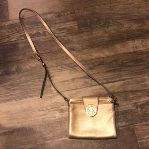Gold Michael Kors purse